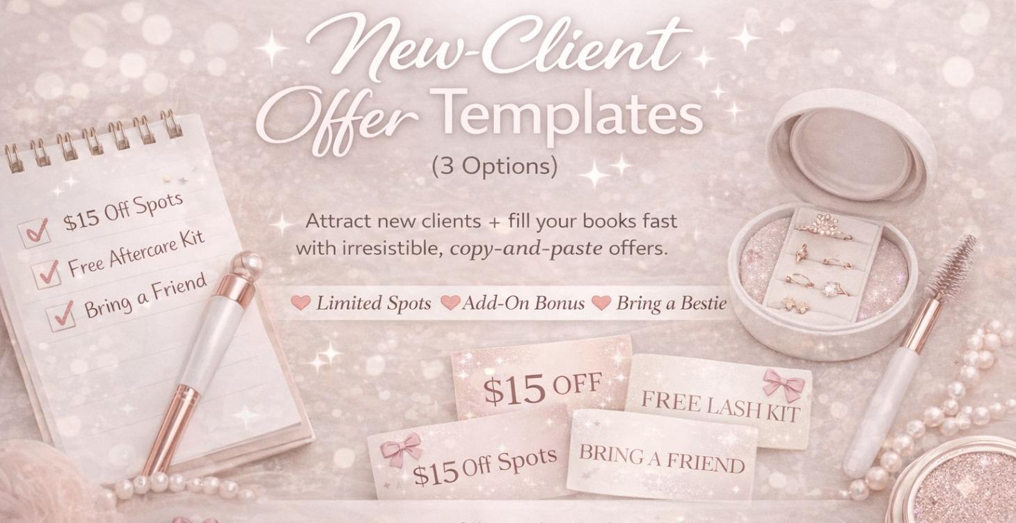 New-Client Offer Templates (3 Options) 🎀✨
