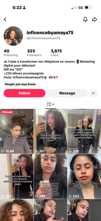 J’ai fait une vidéo avec 15,8 k de vue sur tiktok 