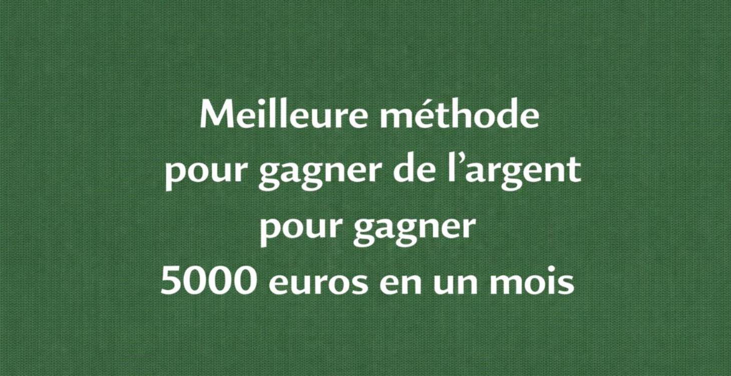 5000€ en un mois business mystère 🤫