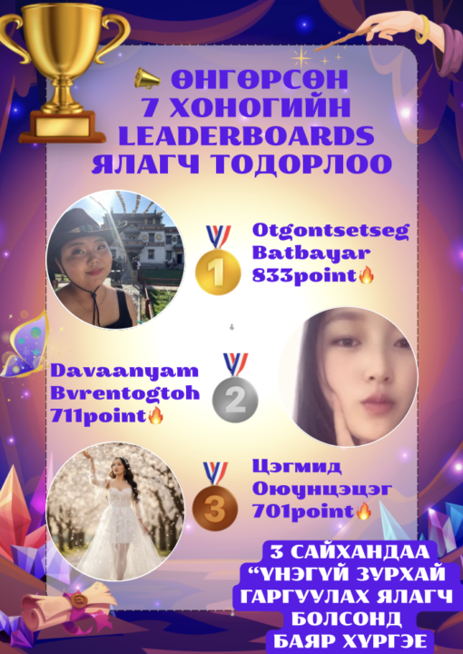 🥰 "LEADERBOARDS-ЯЛАГЧ" ТОДОРЛОО.1/5🤩