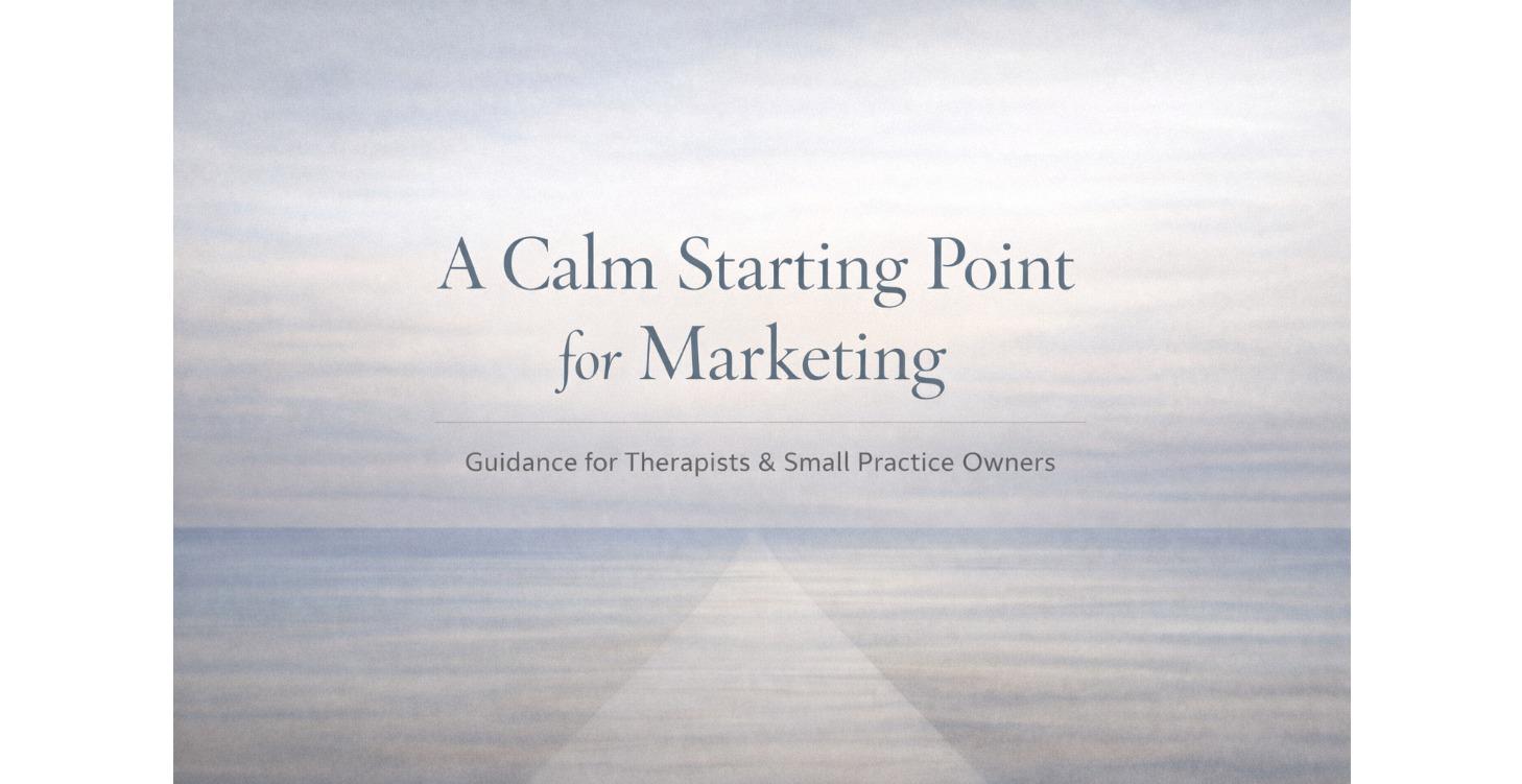 A Starting Point for Marketing