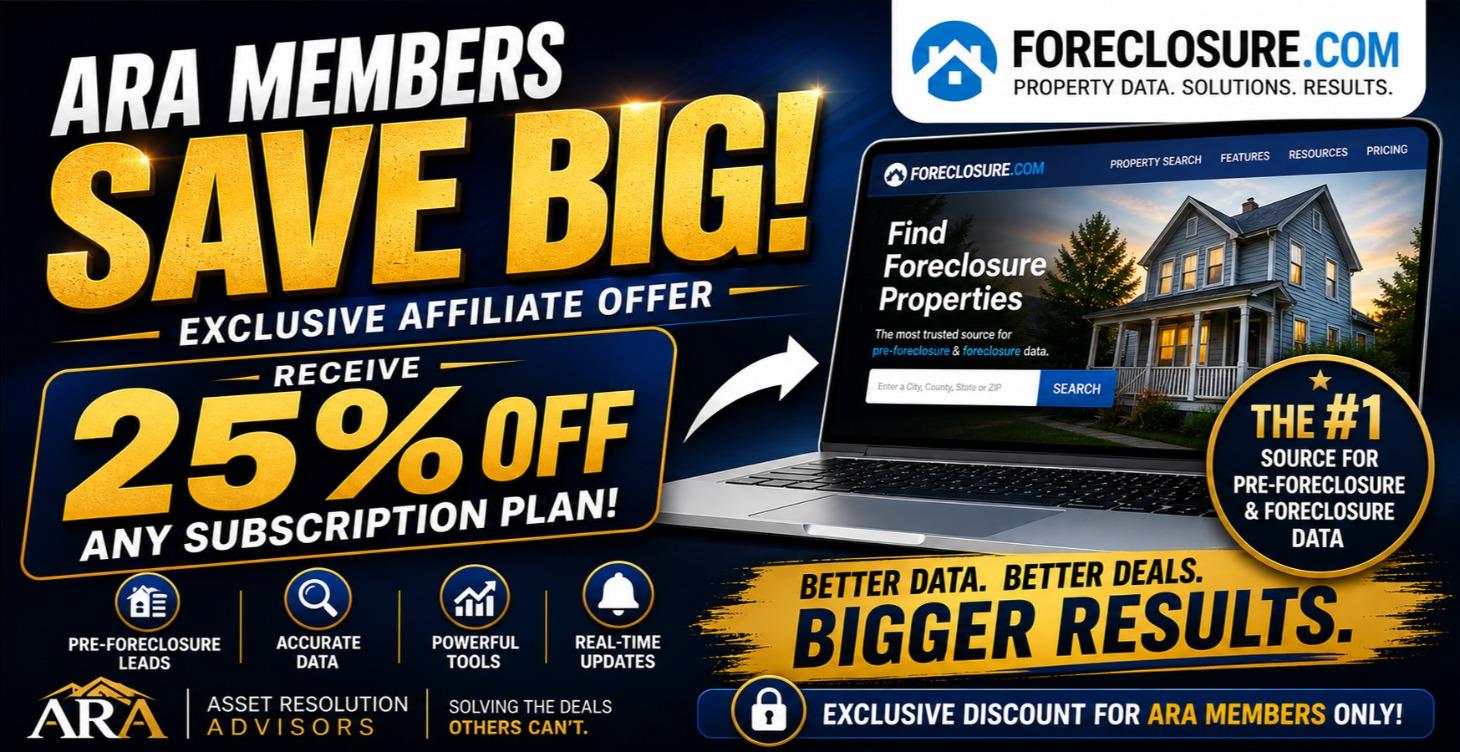 Discounted Distressed Asset Data!