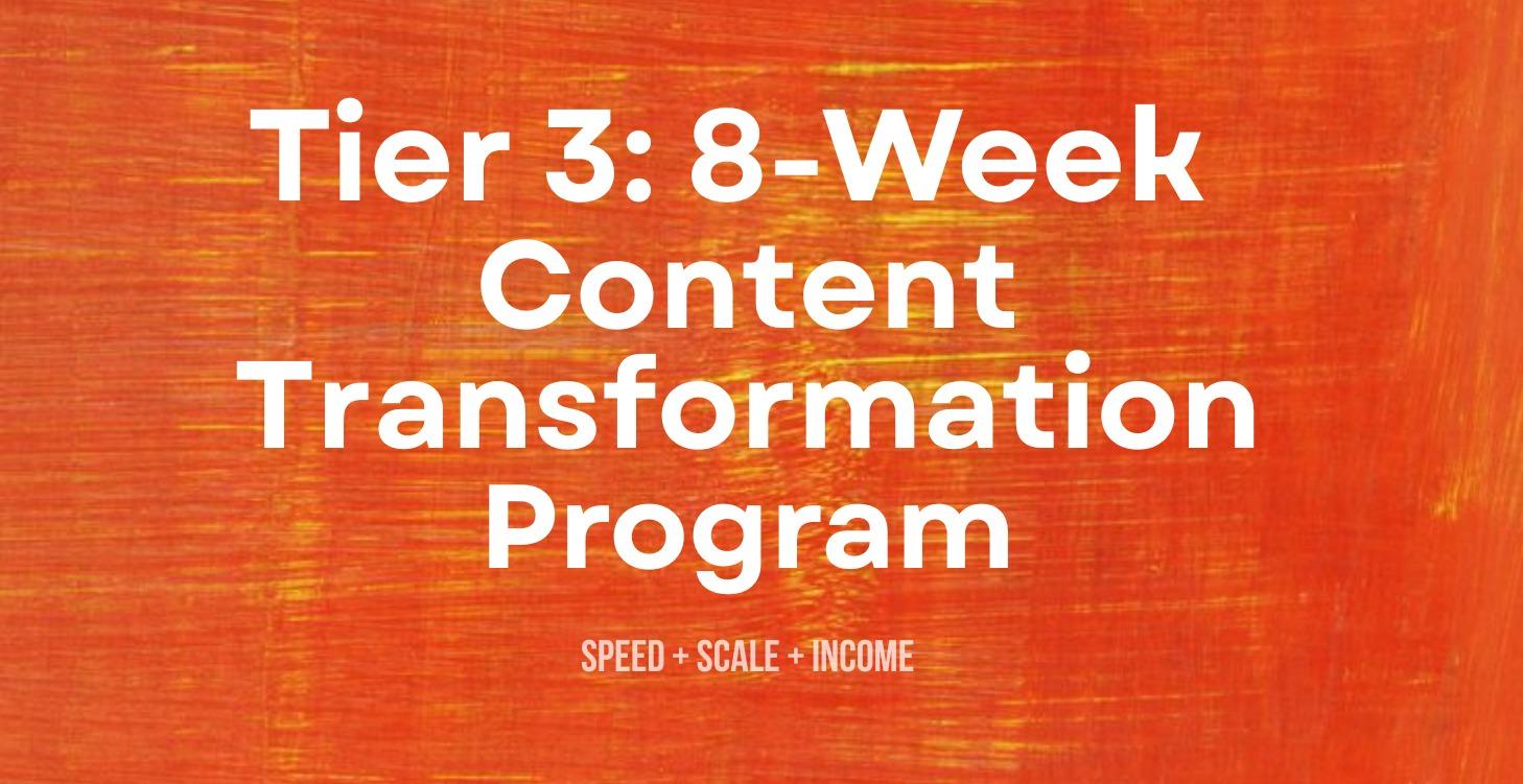 8-Week Content Transformation Program