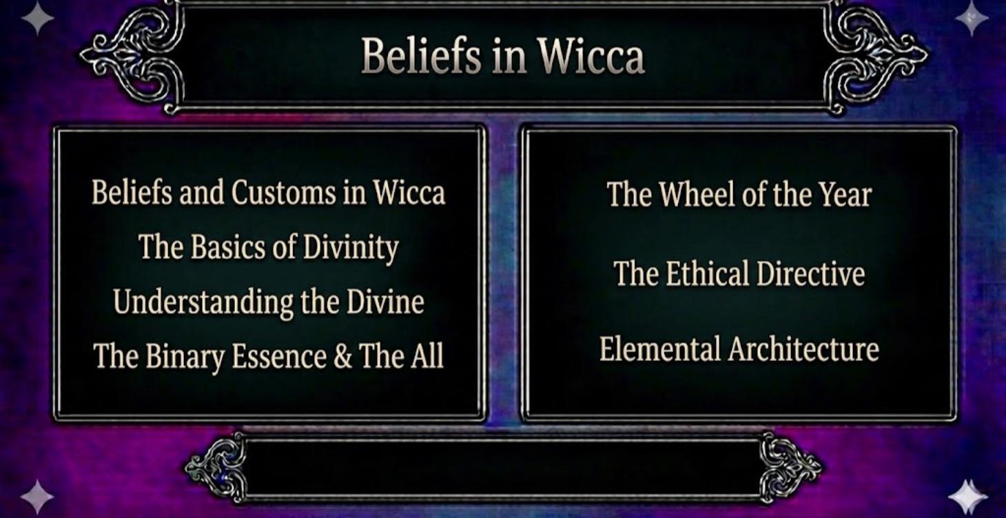 Learning the beliefs and customs of wicca