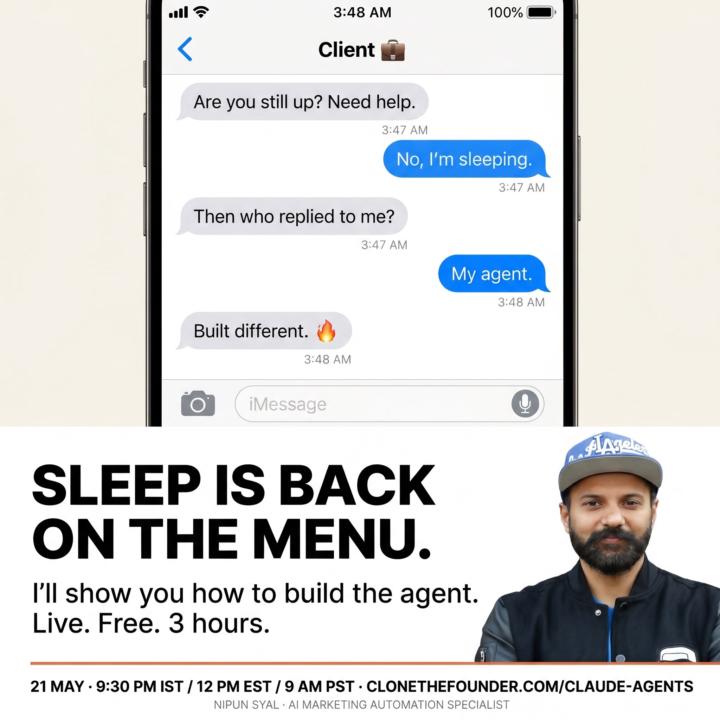 Sleep is back on the menu. READ AGAIN 