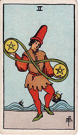 DIY Tarot -- The 2 of Pentacles