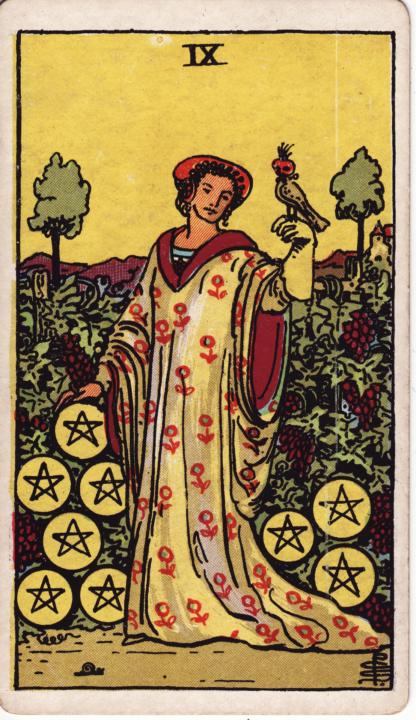 DIY Tarot — 9 of Pentacles 