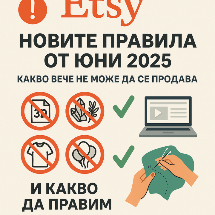 🚨 Новите Etsy Правила от Юни 2025: Какво Вече НЕ Може да Се Продава (И Какво Да Правим)