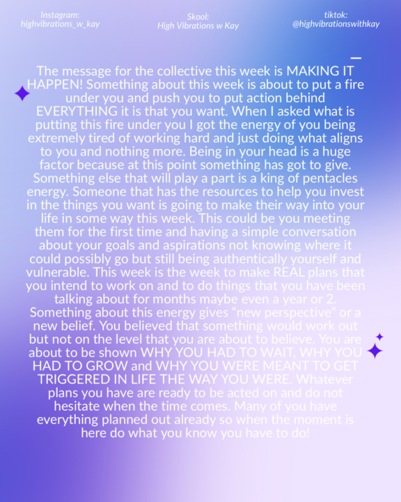 Weekly collective message 