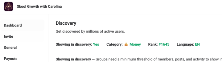 What Discovery Category Is Your Skool In?