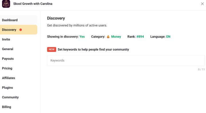 New Skool Discovery Keywords Is LIVE!