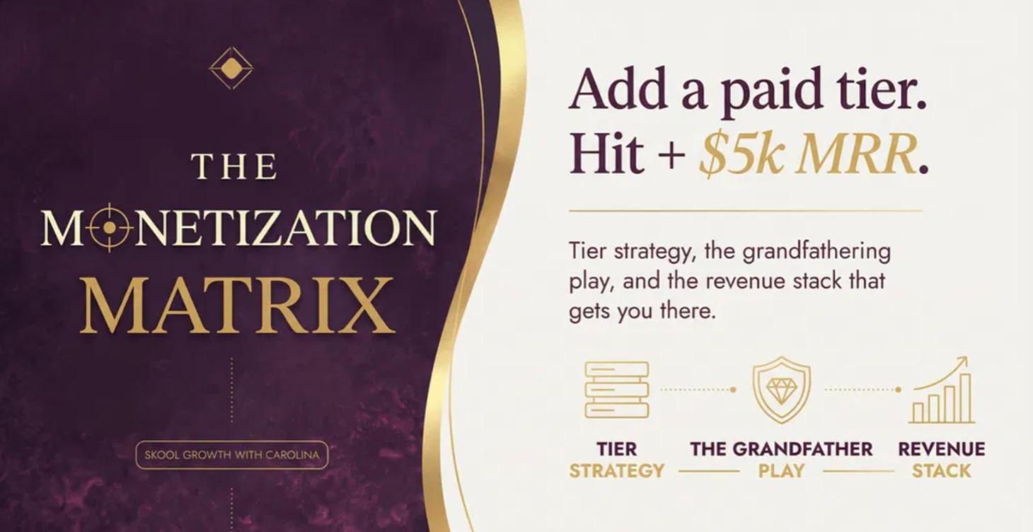 COMING SOON -- The Monetization Matrix