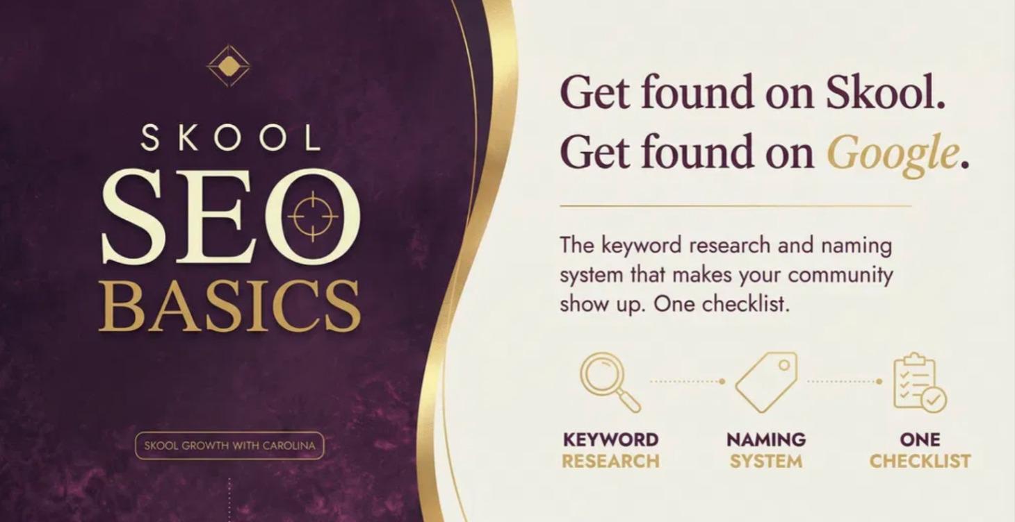Skool SEO Basics for Discovery & Google