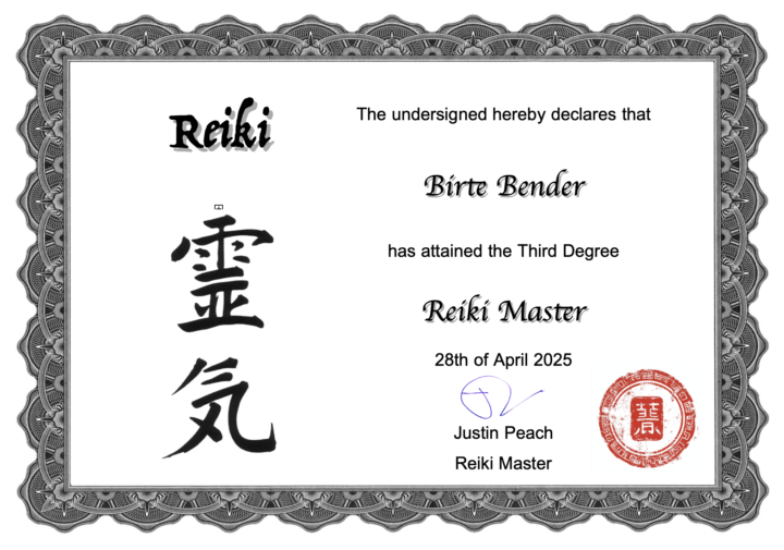 Congratulations Birte - Reiki Master 🤩
