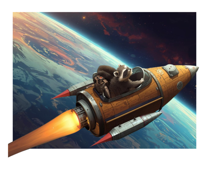 My Newest Stickers - Raccooons in Space