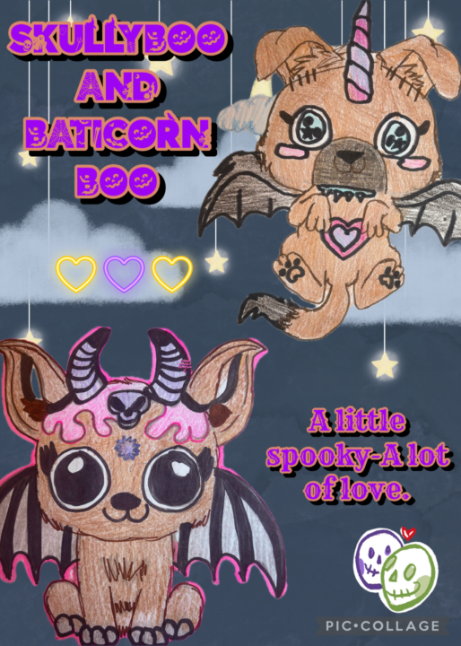 SkullyBoo and Baticorn Boo