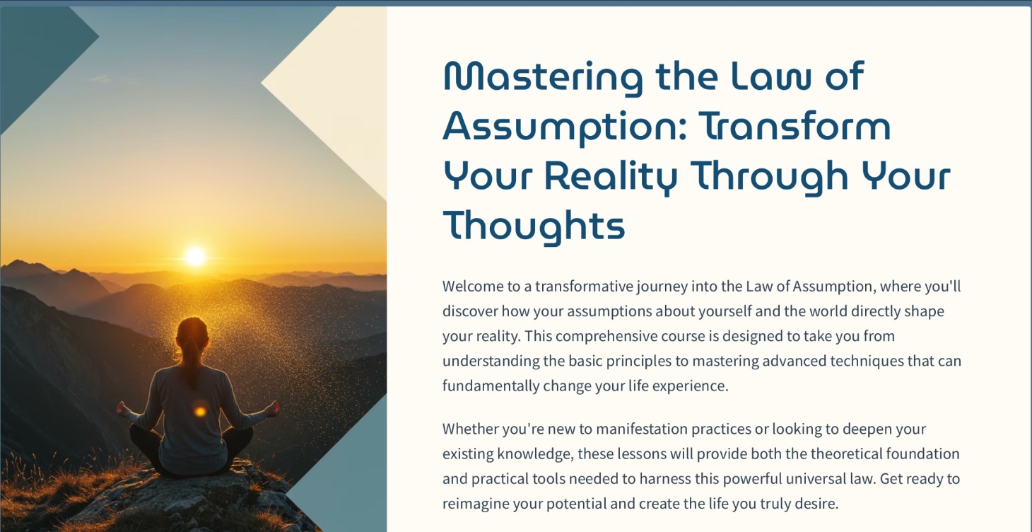 Mastering The Law of Assumption