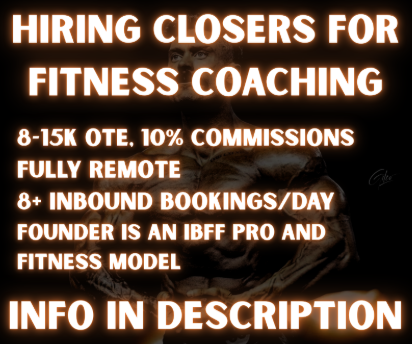 Hiring fitness closer! 