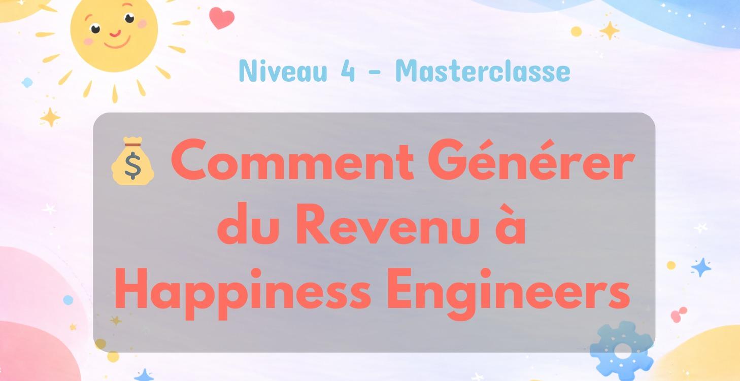 💰 Comment Générer du Revenu à Happiness Engineers