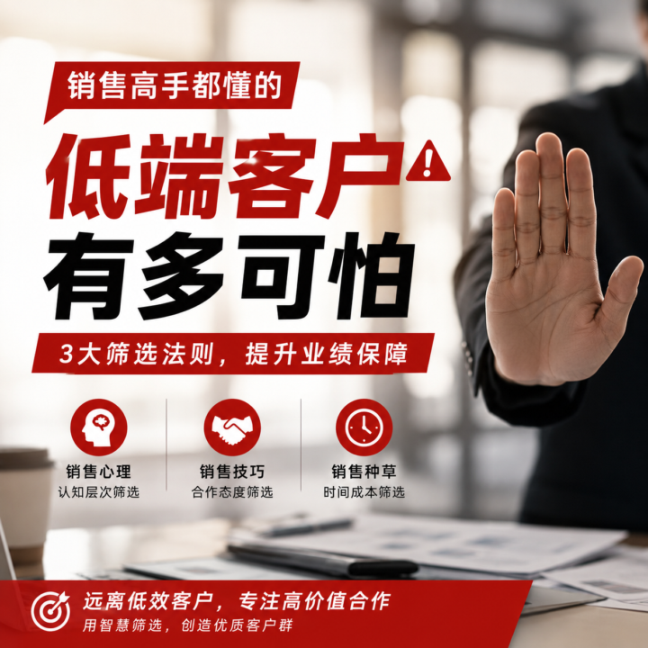销冠的你要知道！低端客户有多可怕！