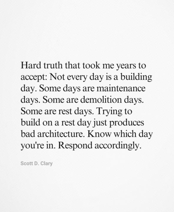 Not every day is a building day