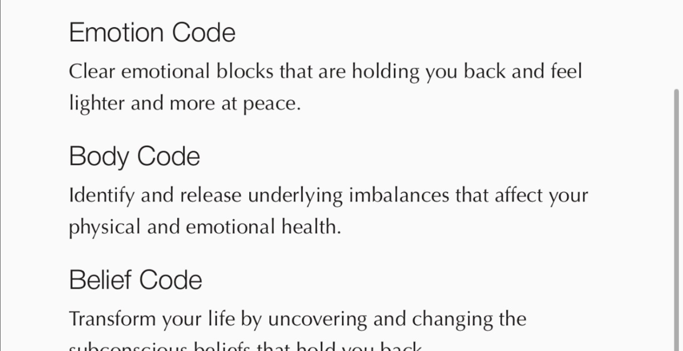 Emotion Coding, Body & Belief Coding