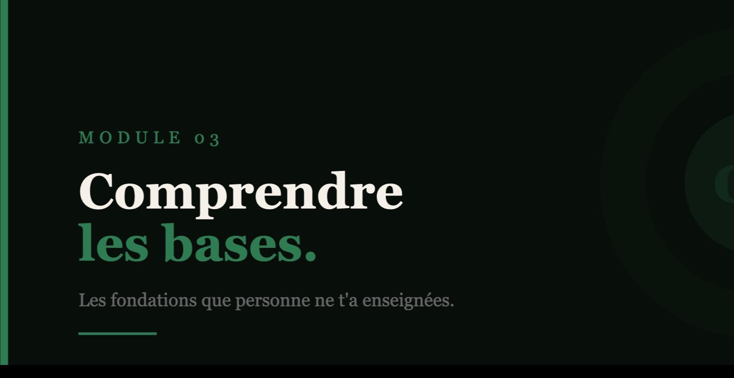 Comprendre les VRAIES bases (Prise de Conscience)