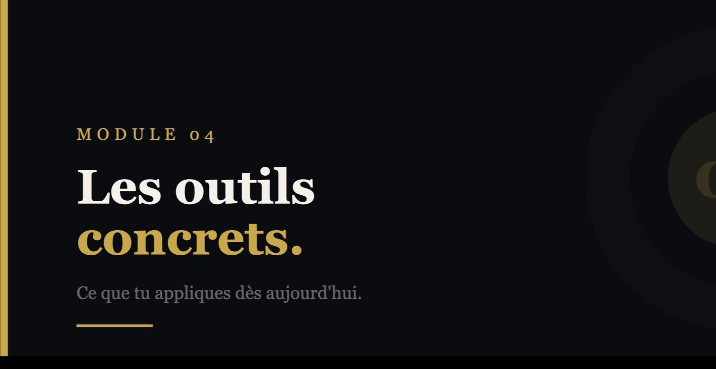 Les outils concrets