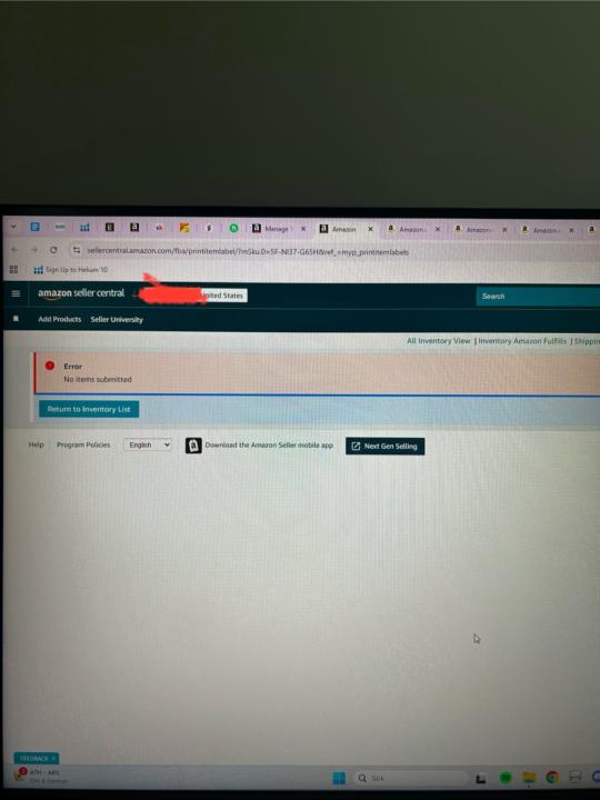 Can’t Print FNSKU!?