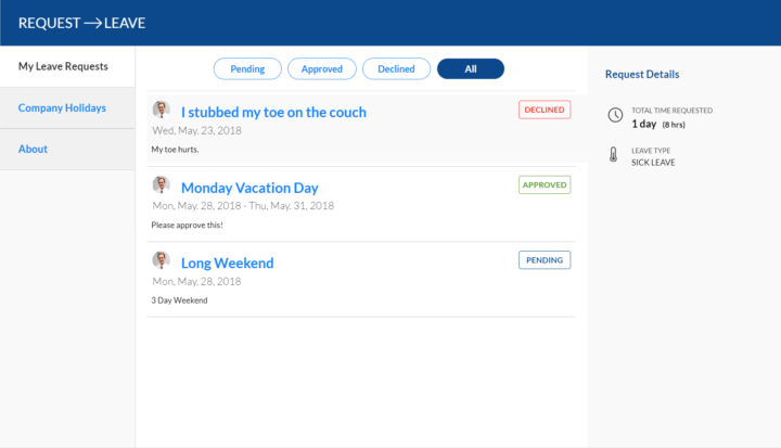 Workshop #2! PTO (paid time off) App