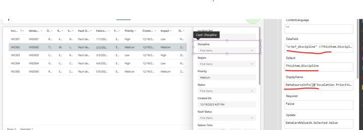  Data table data with dataverse table not displaying on modern form control 