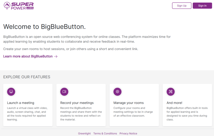 BIG BLUE BUTTON is now set up!