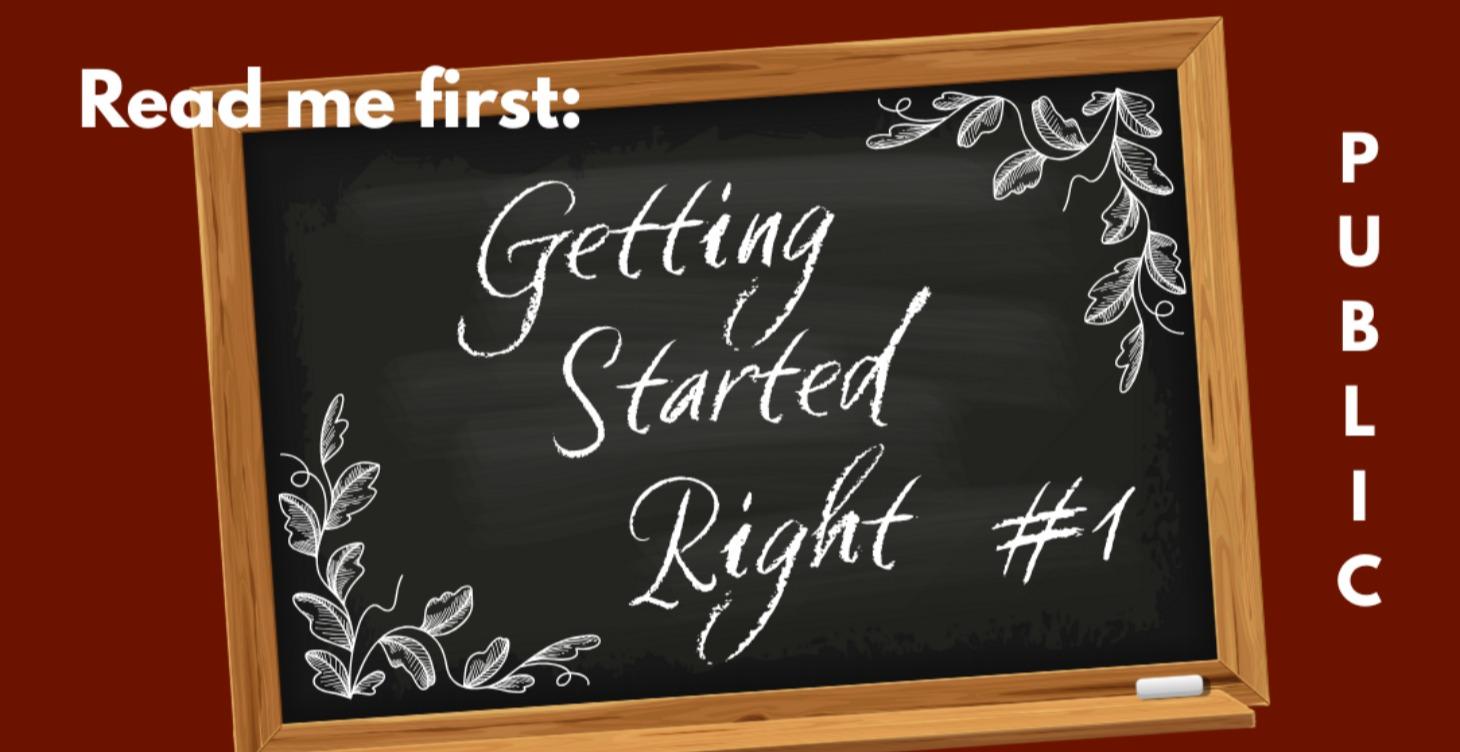 📌 Getting Started Right #1