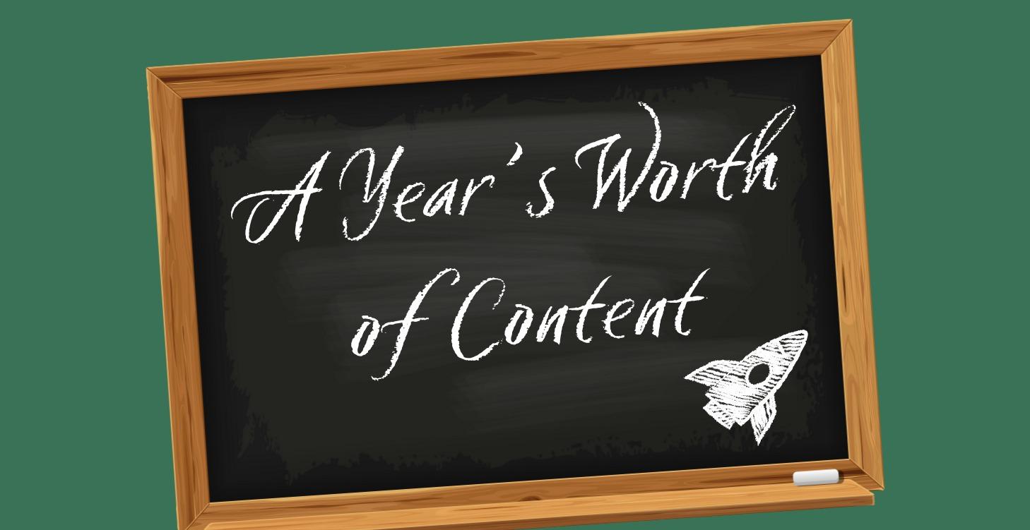 📌 A Year's Worth Of Content