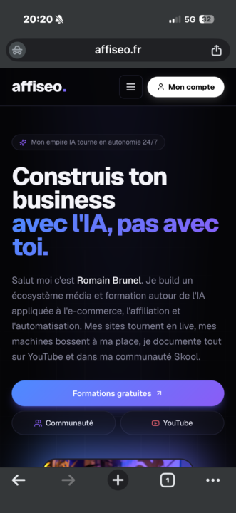 Mon nouveau site Affiseo est live : Besoin de vous (pour tests)