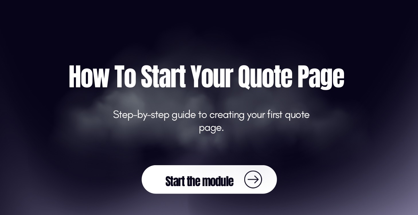 How to Start Your Quote Page