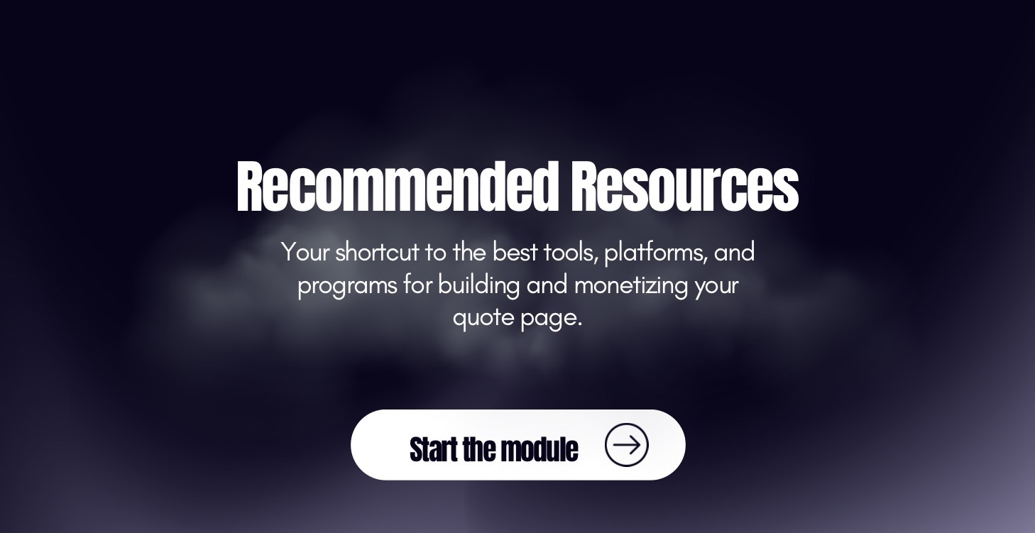 Recommended Resources & Tools