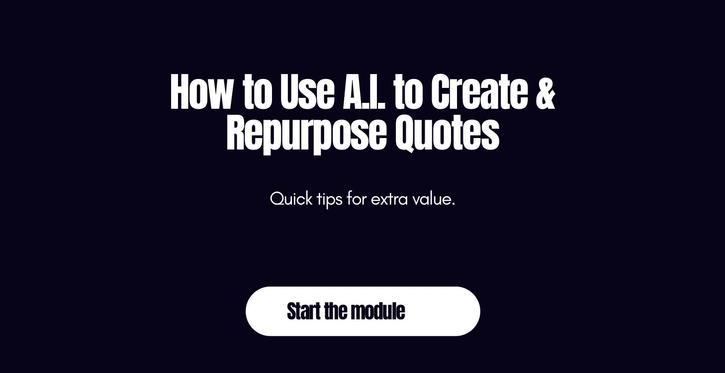 How to Use A.I. to Create & Repurpose Quotes