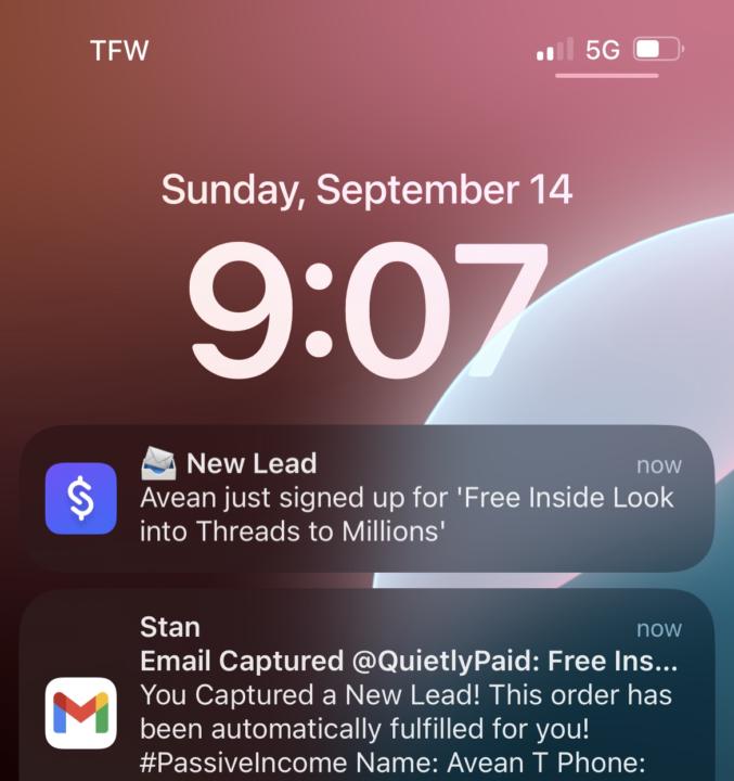 Gained a new lead today! 