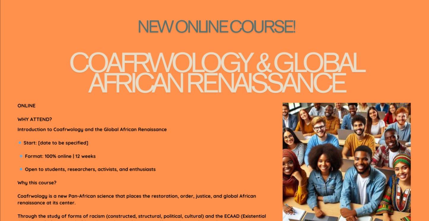 COAFRWOLOGY & THE GLOBAL AFRICAN RENAISSANCE