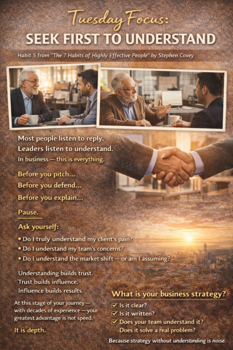 Tuesday Focus- Seek First to Understand 