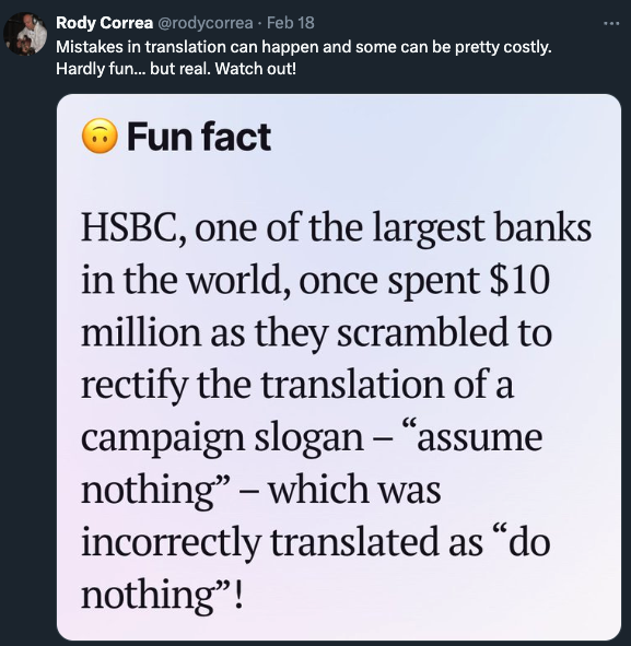 Real life costly disasters through mistranslations