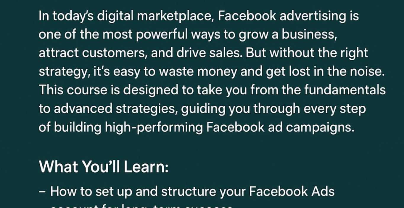 Facebook ads 101