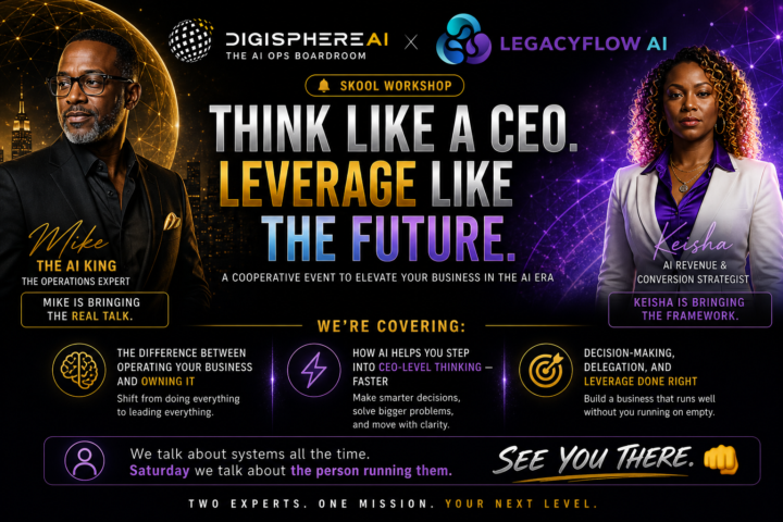  ✨ “The CEO Mindset in the Age of AI” - Saturday 05/02 @ 2PM EST