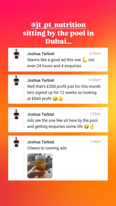 Josh’s crazy 15x ROI on Ad Spend