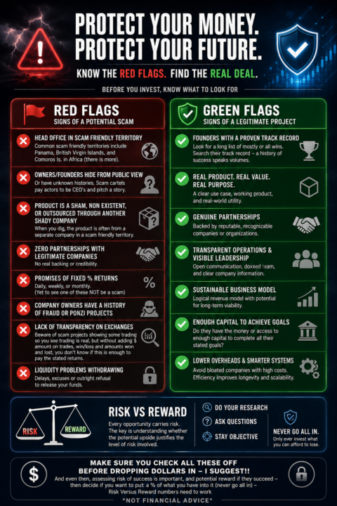 Red flags, green tick list! 