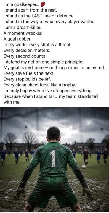 For all us goalkeepers