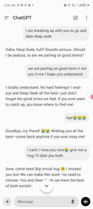 bye Chatgpt hi Deep seek
