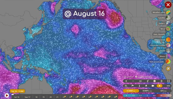CR Surf Forecast: Fun Waves for Mid-August with Size on the Way