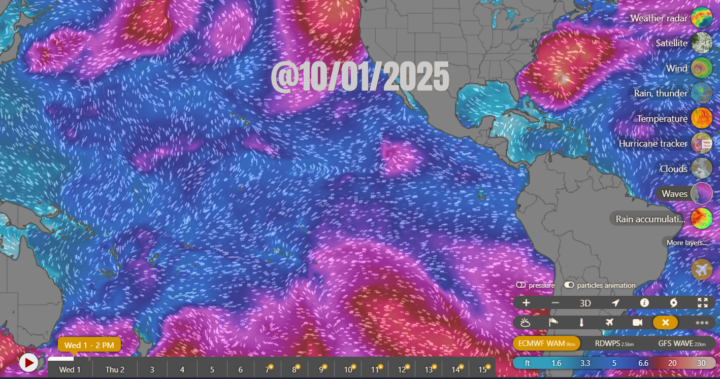 CR Surf Forecast: Sep Surge Fades, But A Bump Later this Week and Swell Arriving Mid-Month